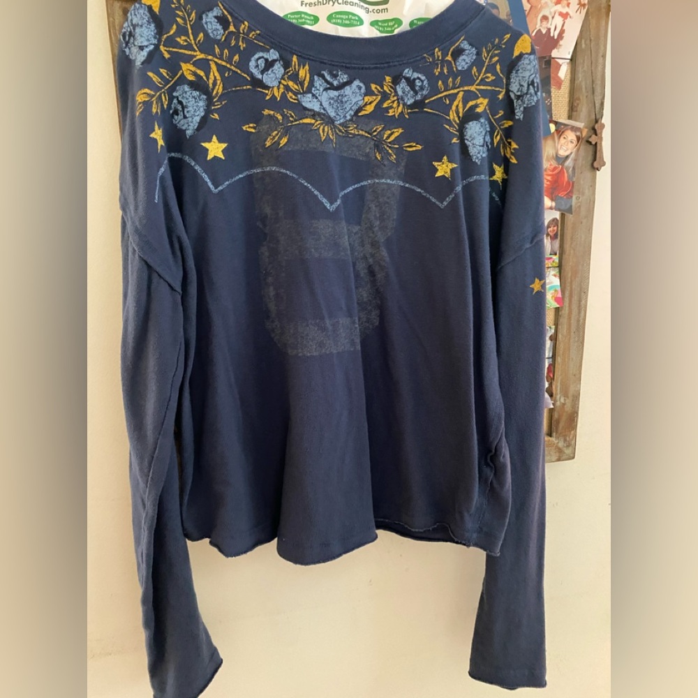 Free People(We the Free) Football inspired Sweater.